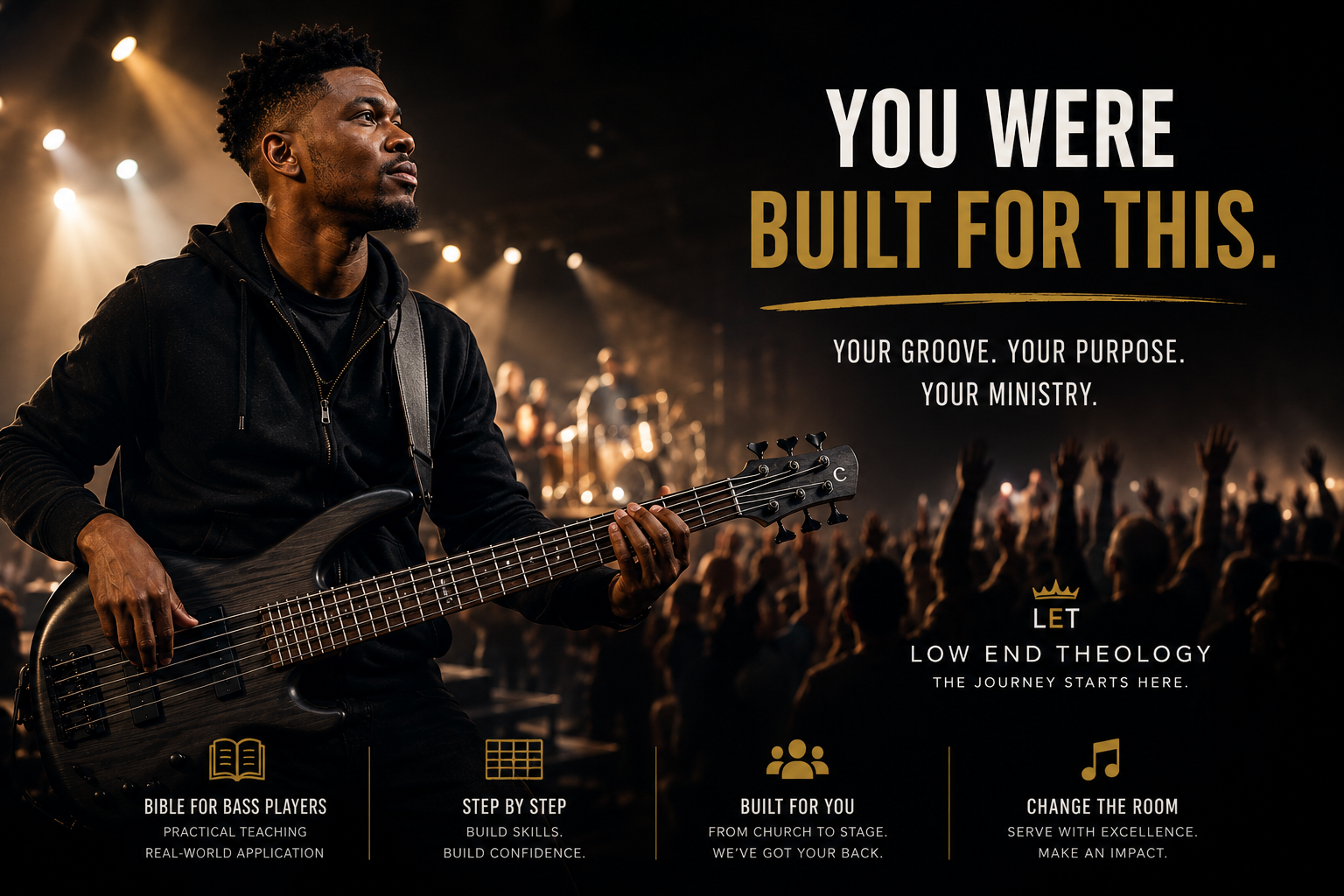 You were built for this. Your groove, your purpose, your ministry. Low End Theology — the journey starts here.